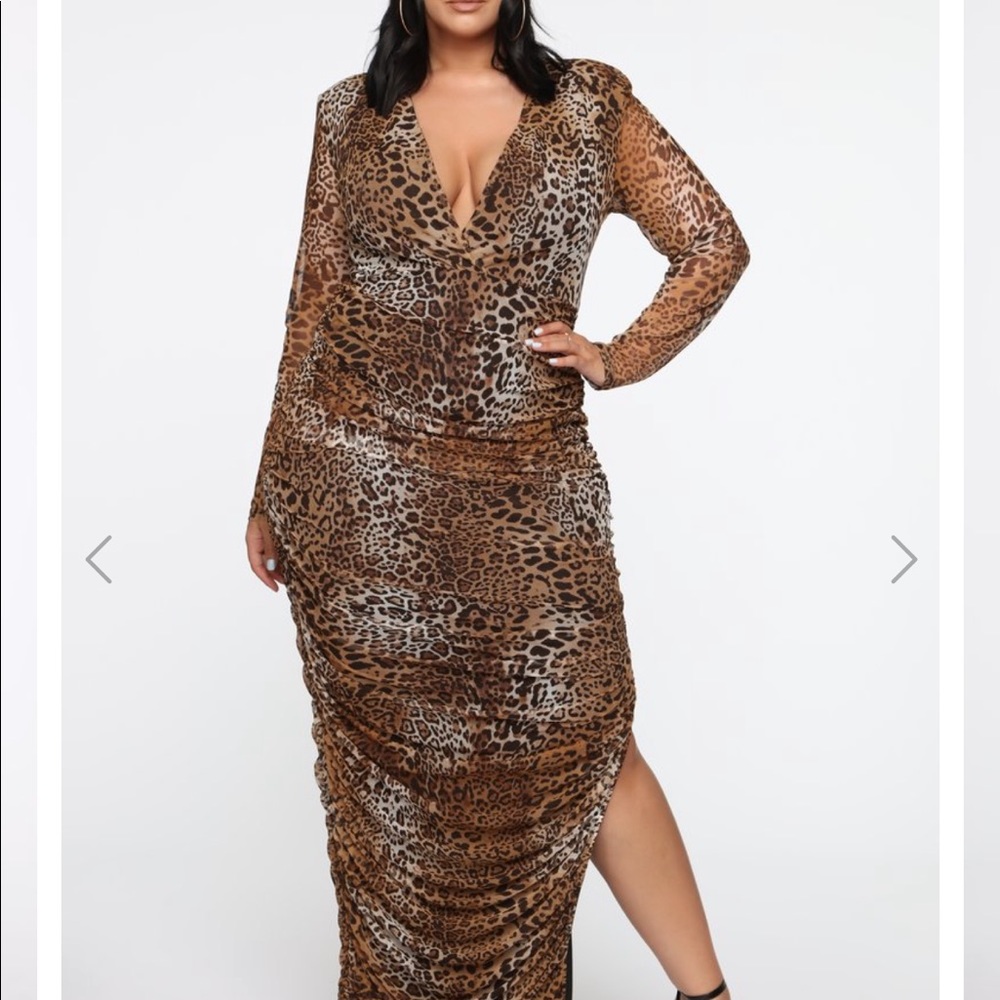 Leopard Maxi Dress (NWOT)